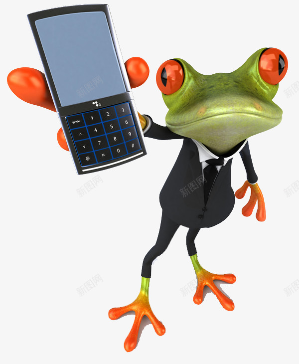 展示手机的3D青蛙png免抠素材_新图网 https://ixintu.com 3D 展示 手机 青蛙