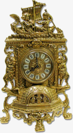 金色欧式钟表装饰素材