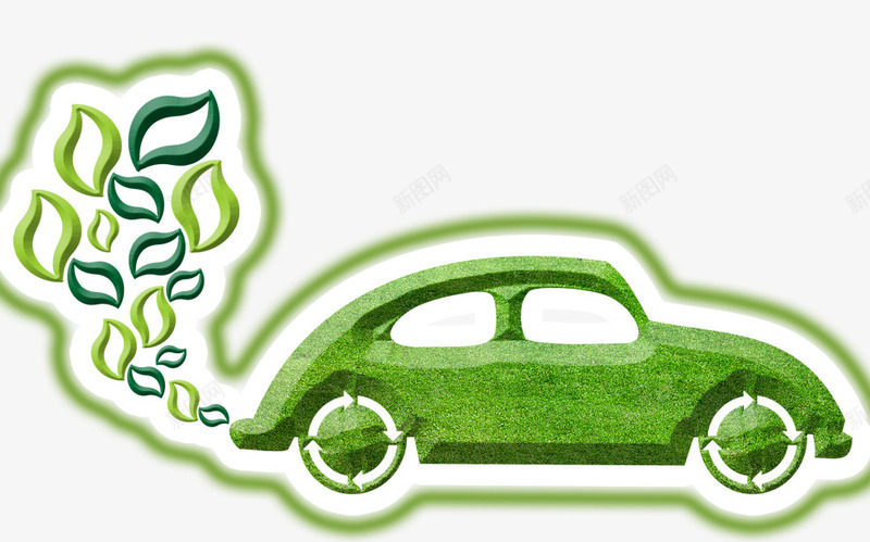 绿色车子png免抠素材_新图网 https://ixintu.com 汽车 环保元素 环保汽车 绿色环保