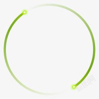 绿色圆形线环素材