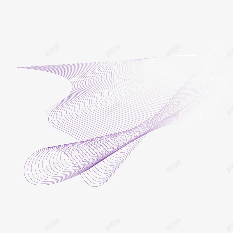 紫色环绕三维曲线矢量图ai免抠素材_新图网 https://ixintu.com 三维 曲线 环绕 紫色 矢量图