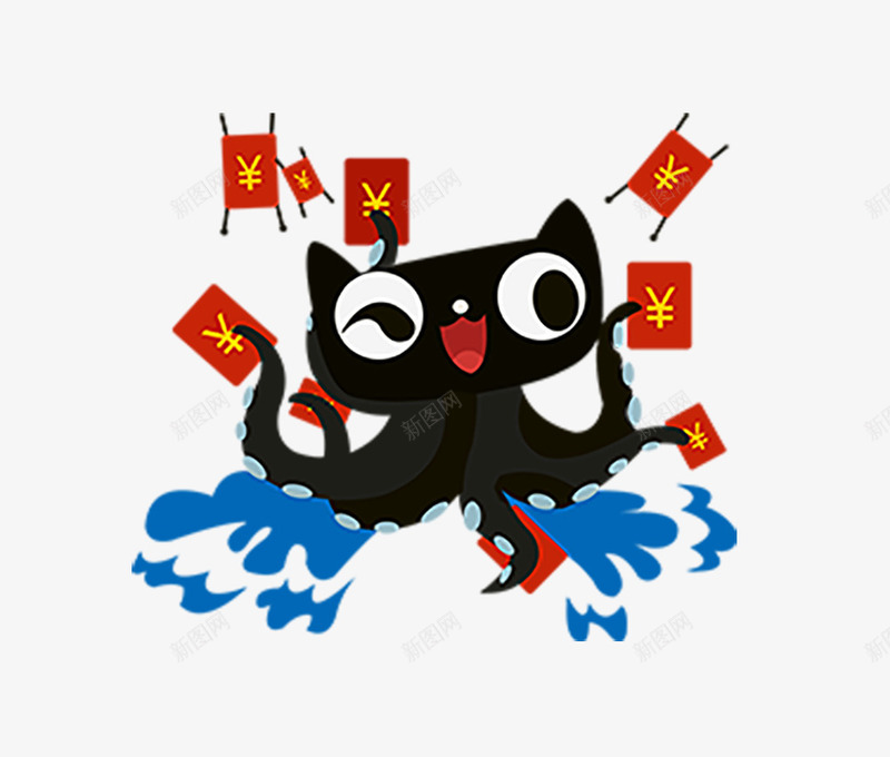 在抢红包的天猫形象LOGO图标png_新图网 https://ixintu.com LOGO 免抠图 双11 双12 双十一 双十二 在抢红包的天猫 在抢红包的天猫形象设计LOGO标志免抠图免费下载 天猫 形象设计 标志 黑猫logo