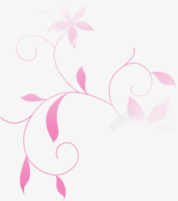 装饰花纹粉色藤蔓花纹海报背景七夕情人节高清图片
