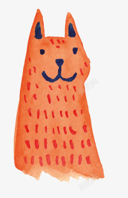 橙色小猫矢量图素材