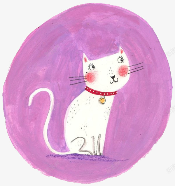 水彩手绘猫咪图案png免抠素材_新图网 https://ixintu.com 动物 小清新 手绘 水彩