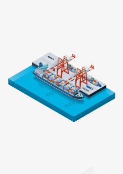 等距交通货船高清图片