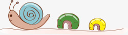 毛毛虫可爱卡通蜗牛矢量图高清图片