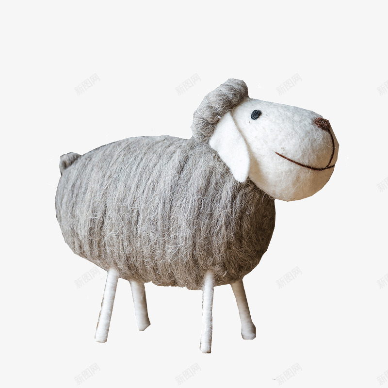 羊毛毡大羊羊png免抠素材_新图网 https://ixintu.com 地面桌面摆件装饰 欧式 现代 纯手工艺品 高端