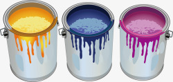 油漆涂绘图案油漆桶高清图片