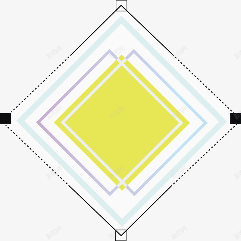 黄色正方形png免抠素材_新图网 https://ixintu.com 剪纸 卡通手绘 水彩画 装饰图案 颜色 黄色正方形