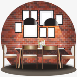 三维咖啡室手绘咖啡室高清图片
