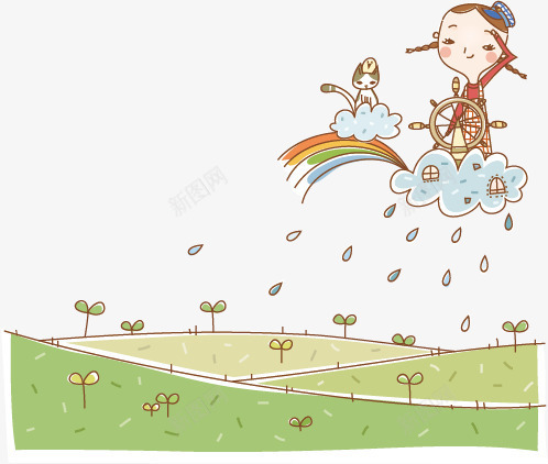 下雨彩虹png免抠素材_新图网 https://ixintu.com 下雨 小猫 彩虹 灌溉 灌溉农田 阴雨天气