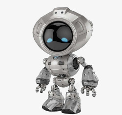 灰色机器人机器人装饰图案高清图片