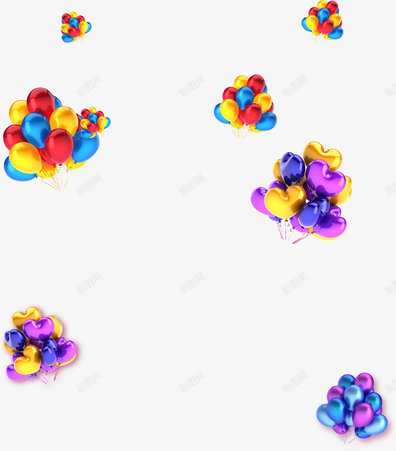 庆典时尚气球装饰元素png免抠素材_新图网 https://ixintu.com 元素 庆典 时尚 气球 装饰