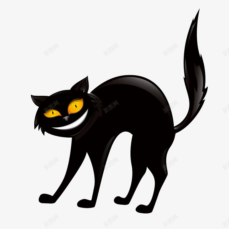 黑色小猫小动物矢量图ai免抠素材_新图网 https://ixintu.com 小动物 小猫 黑色 矢量图