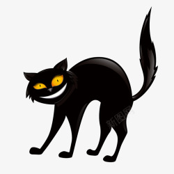 黑色小猫小动物矢量图素材