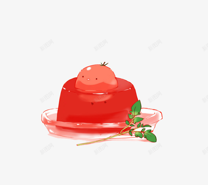 草莓冻小鸡png免抠素材_新图网 https://ixintu.com 卡通 可爱 小鸡崽 手绘 甜点 萌 蛋糕 面包 食品 食品海报插画 食物