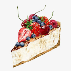 草莓蓝莓水果蛋糕高清图片