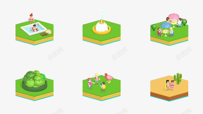 绿色扁平化图标图标