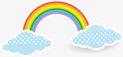雨天彩虹矢量图素材
