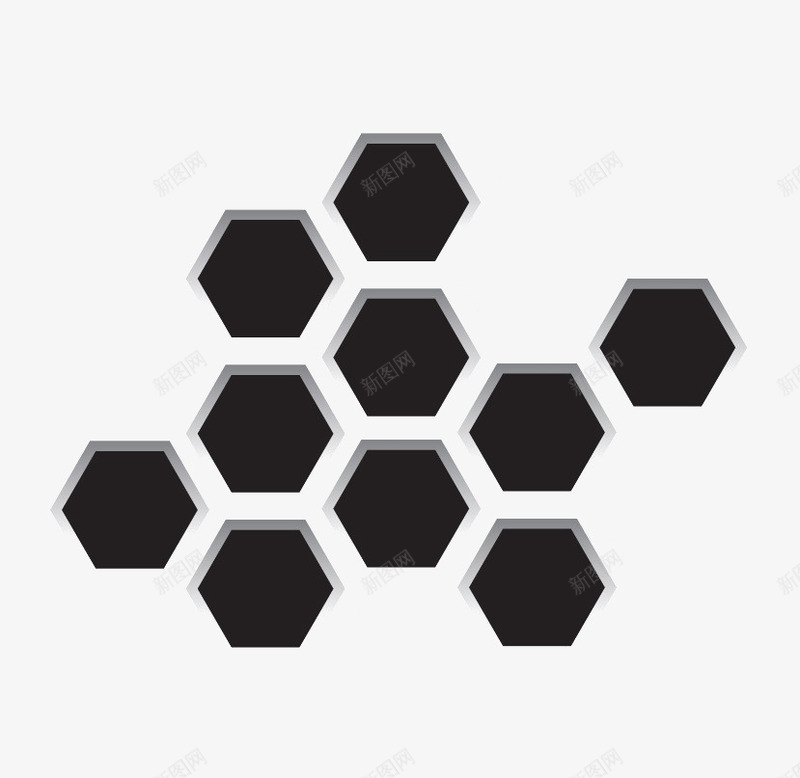 科技感蜂巢png免抠素材_新图网 https://ixintu.com 科技感蜂巢 菱形蜂巢 蜂巢 蜂巢格子 黑色蜂巢