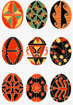 面具型复活节彩蛋插画素材