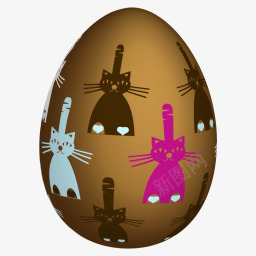 创意小猫咪花纹质感鸡蛋png免抠素材_新图网 https://ixintu.com 创意 花纹 质感 鸡蛋