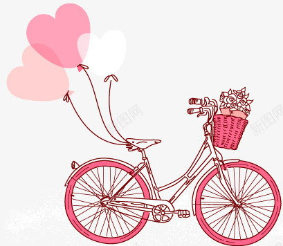 自行车png免抠素材_新图网 https://ixintu.com 交通工具 产品促销 促销活动 单车 情人节 求婚 生日 礼物之选 自行车 花店 表白