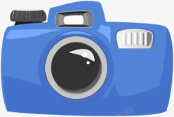 蓝色数码相机素材