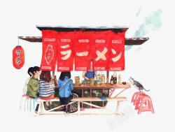 手绘日式料理日式居酒屋高清图片
