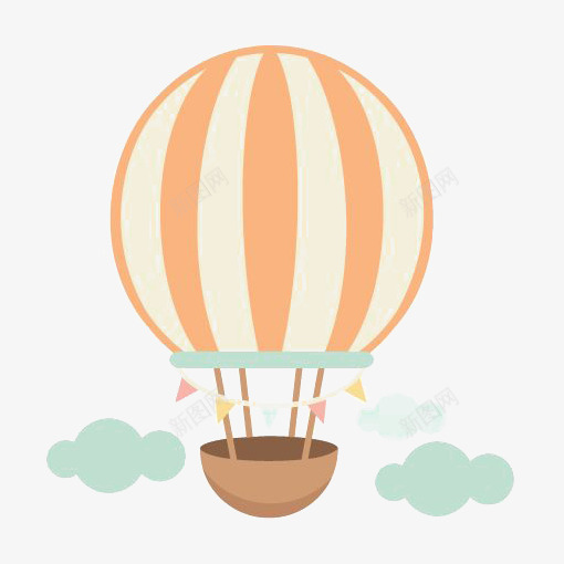 卡通热气球png免抠素材_新图网 https://ixintu.com 手绘热气球 抓气球的熊 橙色热气球 热气球免扣元素 热气球插画 空气球