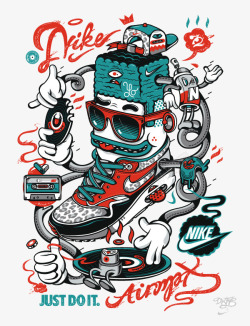 嘻哈海报素材嘻哈耐克球鞋高清图片