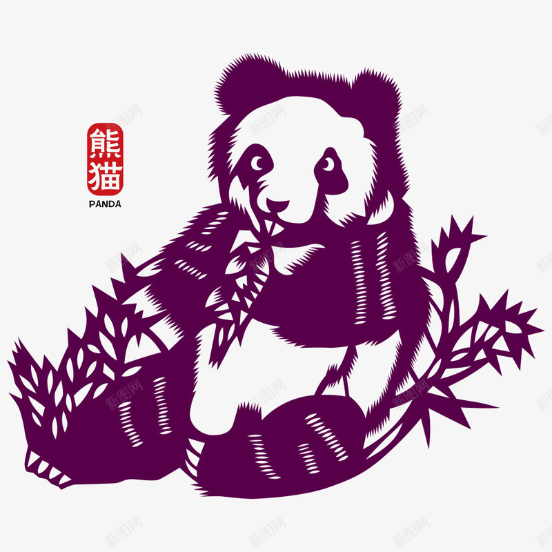 熊猫png免抠素材_新图网 https://ixintu.com 吃竹子 国宝 大熊猫 熊猫 稀有动物 竹子