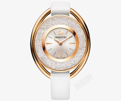 女式手表白色金边手表高清图片