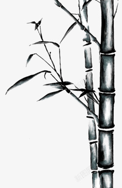 竹叶手绘竹子卡通手绘素材