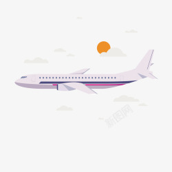 飞机飞行矢量插画云层中的飞机高清图片