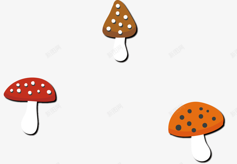 创意森林里的小蘑菇矢量图ai免抠素材_新图网 https://ixintu.com 三个 小蘑菇 彩色 森林 植物 矢量图