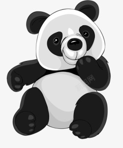 笨拙的卡通熊猫高清图片
