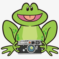 旅行游戏青蛙旅行照相机简约高清图片