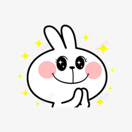 迷你兔子图标png_新图网 https://ixintu.com 卡通 卡通人物 图标 彩绘 手绘 插画 表情包 迷你兔子