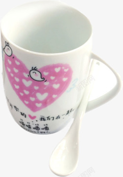 爱心陶瓷杯七夕情人节素材