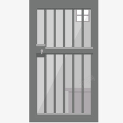 监狱铁门监狱之门插画矢量图高清图片