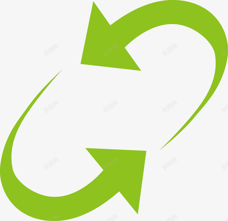 循环箭头图标png_新图网 https://ixintu.com 低能耗 可再生能源 可回收 回收利用 图标 垃圾桶 汇聚箭头 环保 生态标志 绿叶 绿色 绿色环保