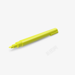 黄色的荧光笔用于标记的笔图标高清图片