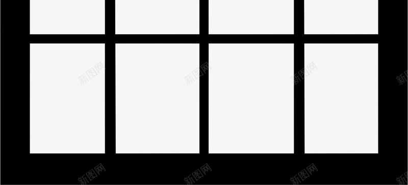 窗框窗户png免抠素材_新图网 https://ixintu.com 欧式 窗框 黑色
