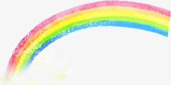 彩虹笔刷插画彩虹高清图片
