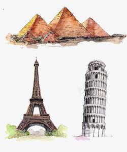 意大利埃菲尔铁塔世界名胜古迹高清图片