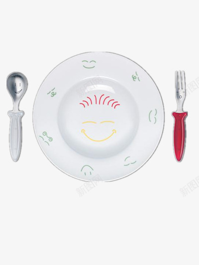 儿童可爱餐具png免抠素材_新图网 https://ixintu.com 儿童餐具 可爱元素 笑脸元素 餐具素材