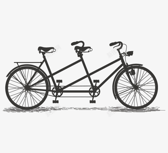 双人自行车png免抠素材_新图网 https://ixintu.com 公园 双人 娱乐 自行车