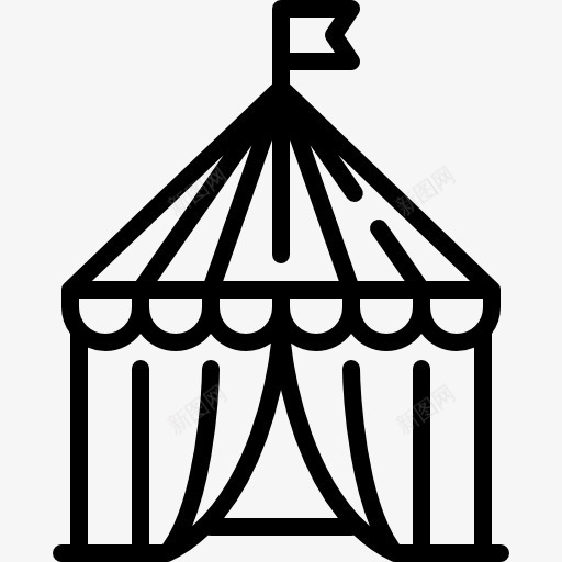 马戏团的帐篷图标png_新图网 https://ixintu.com 乐趣 动物 娱乐 小丑 童年